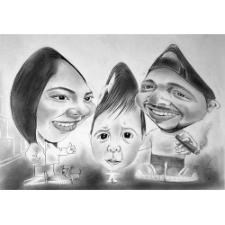 Caricature Personnalisée - Famille