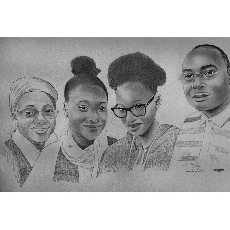 Portrait personnalisée  - Famille